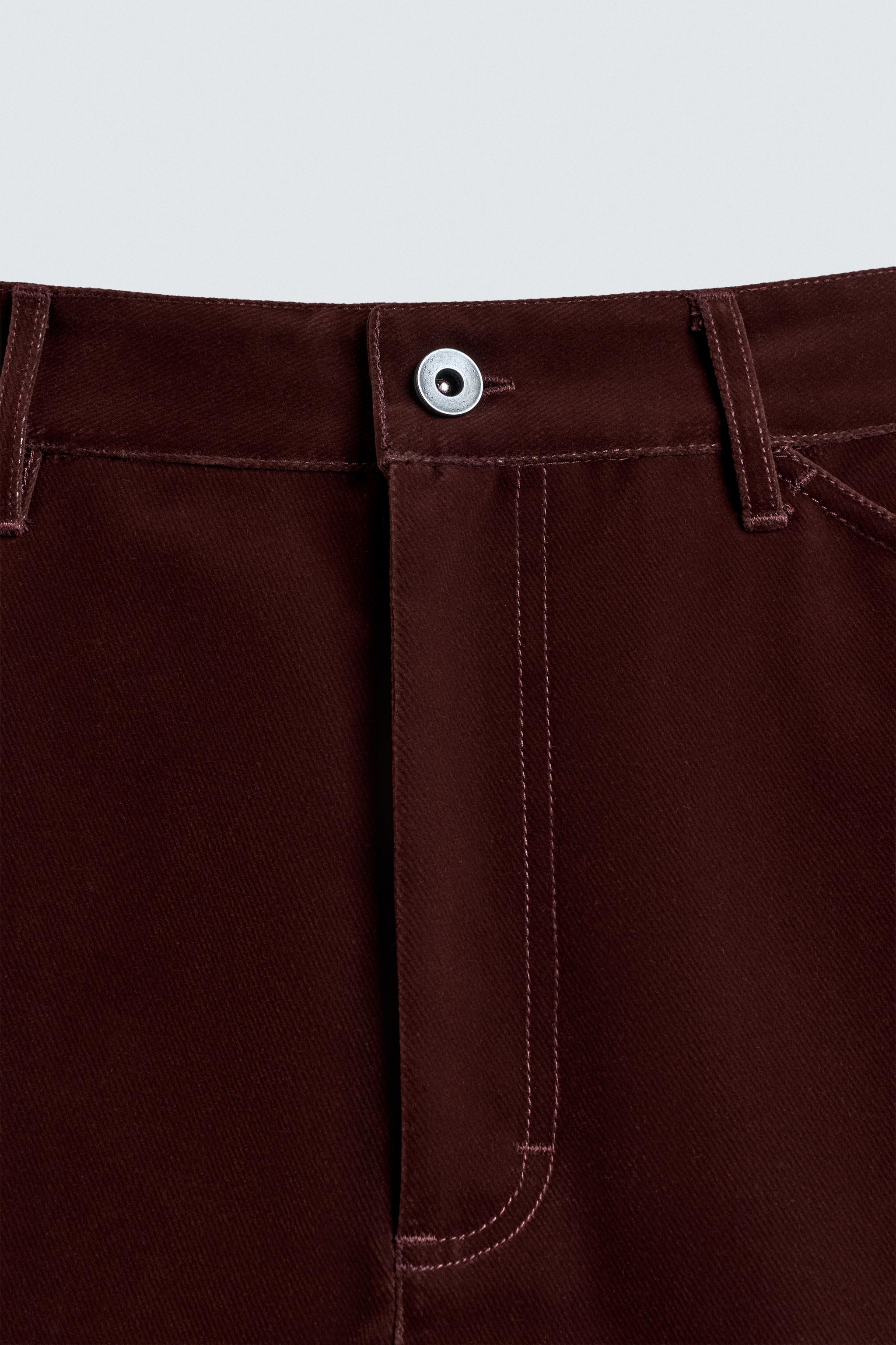 FLOCKED WIDE FIT PANTS